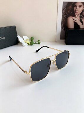 D .I O  r Classic Square Metal Sunglasses UV Protection